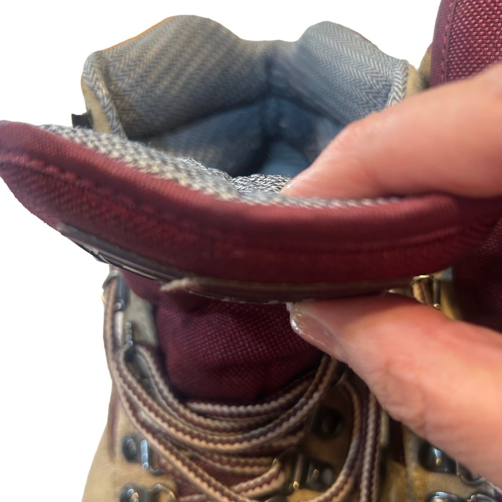 Raichle Burgundy and Tan Hiking Boots - Picture 5 of 11